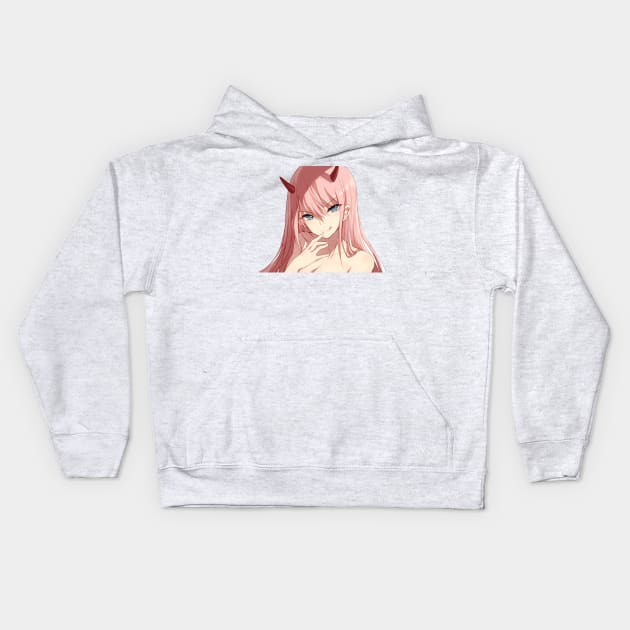 Darling in the FRANXX zerotwo Kids Hoodie by hentaifanatic